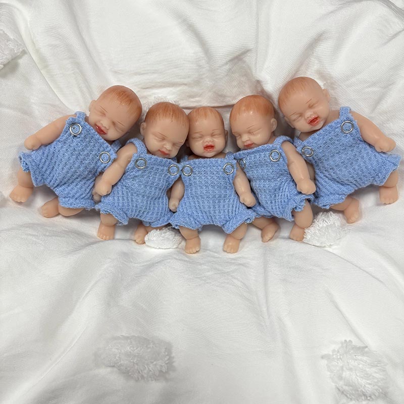 5pcs/set 4inches Handmade High - Reborn Baby Doll Silicone Realistic review and price