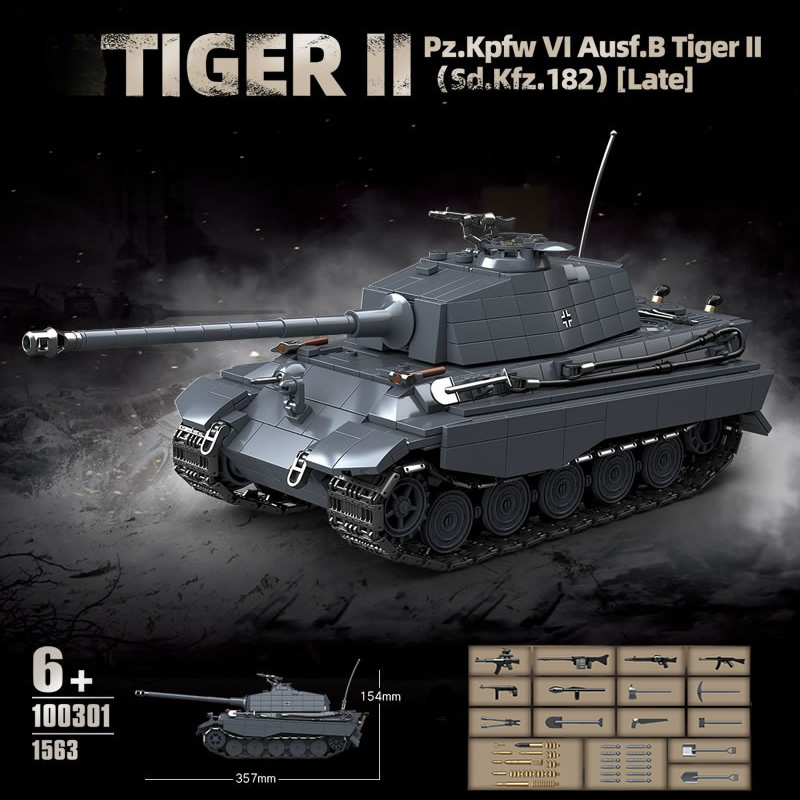 WW2 Military The King Tiger He - Lego Compatible Military Tank review and price