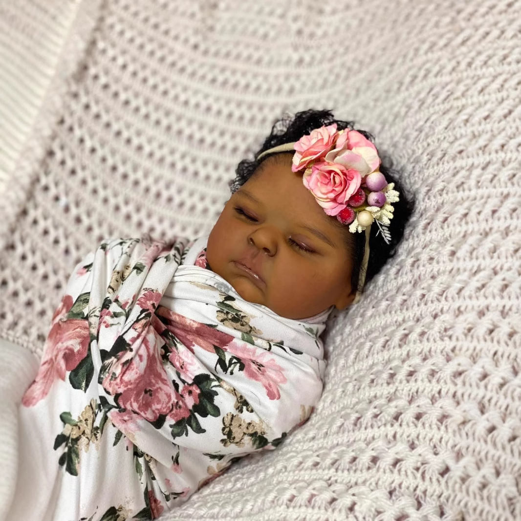Dark Skin peaches 19 Inch Life - Reborn Baby Doll Silicone Realistic review and price