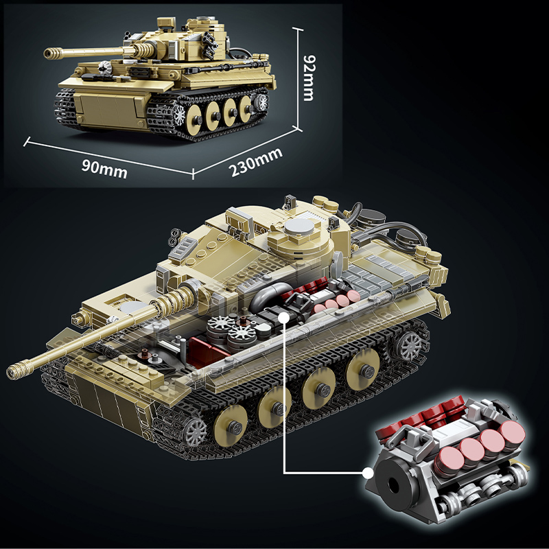 Military 1000Pcs Germany Tiger - Lego Compatible Military Tank review and price