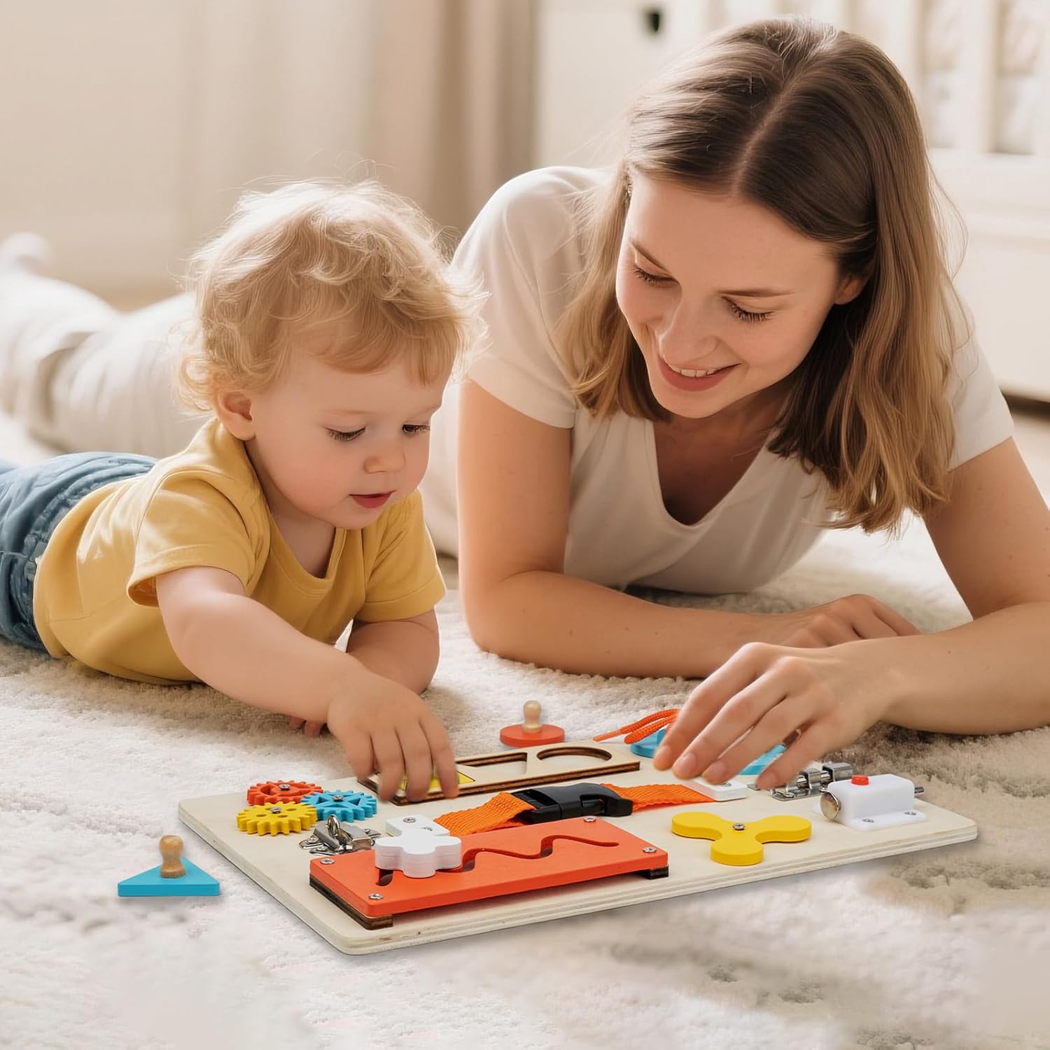 Montessori Busy Board for Todd - Montessori Wooden Busy Board Toddler review and price