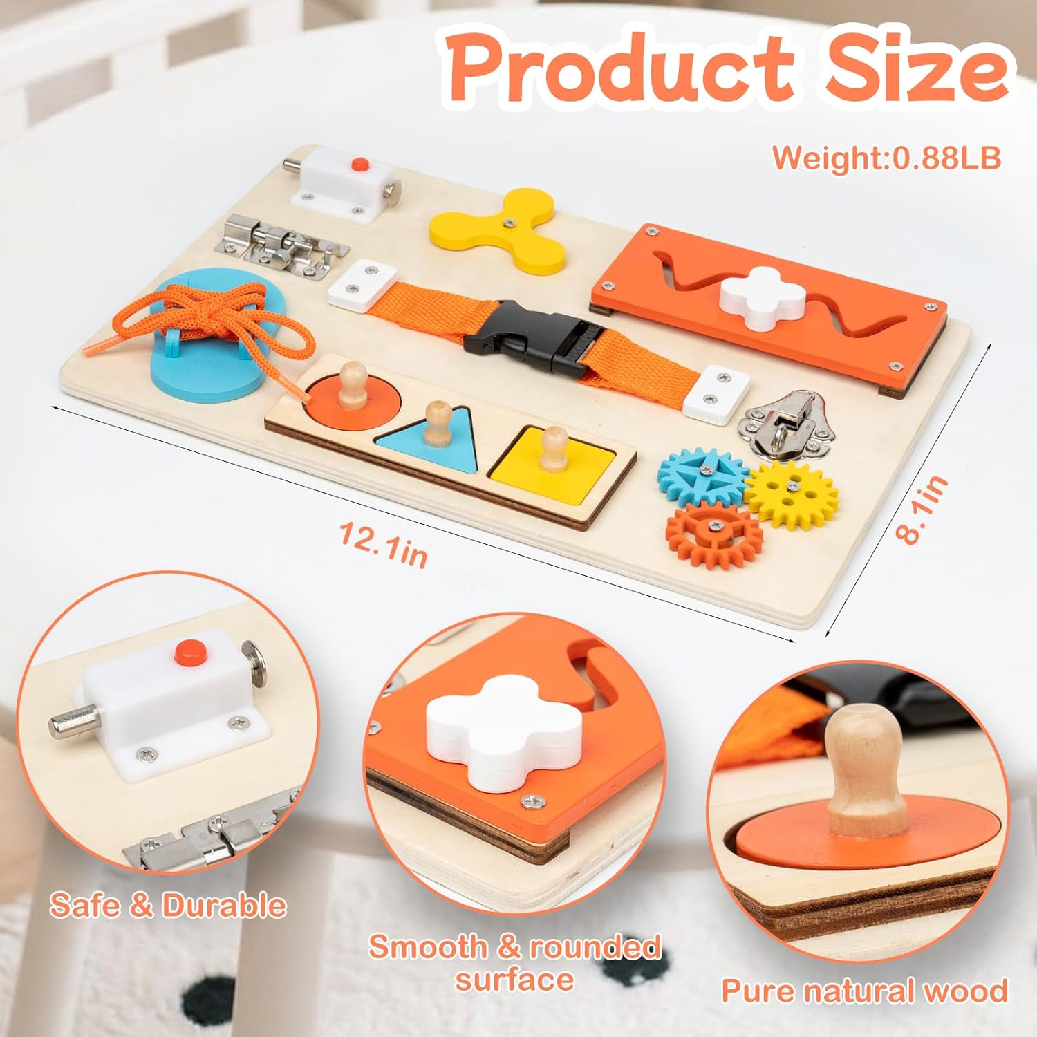 Montessori Busy Board for Todd - Montessori Wooden Busy Board Toddler review and price