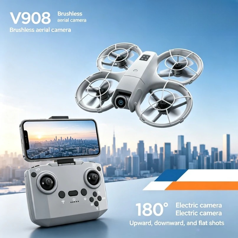 Original V908 Foldable GPS Dro - Fpv Brushless Rc Drone 4K review and price